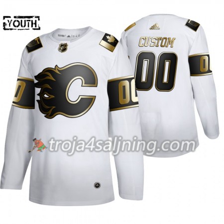 Calgary Flames tröja Customized 2019-2020 Adidas Golden Edition Vit Authentic - NHL Tröjor Barn